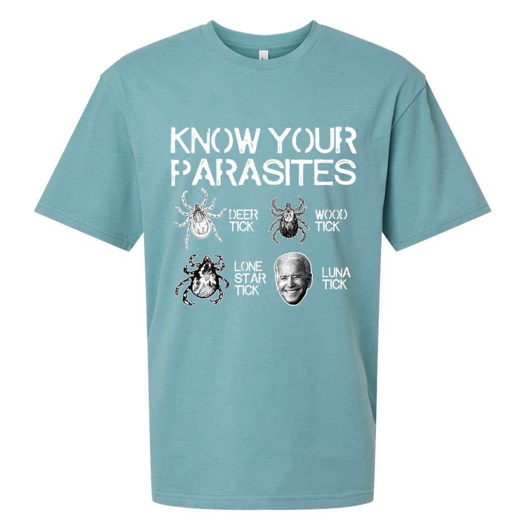 Know Your Parasites Tick Biden Sueded Cloud Jersey T-Shirt