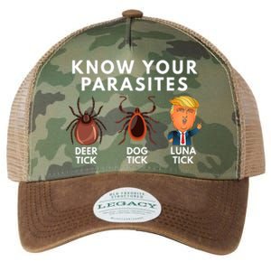 Know Your Parasites Deer Tick Dog Tick Luna Tick Anti Trump Legacy Tie Dye Trucker Hat