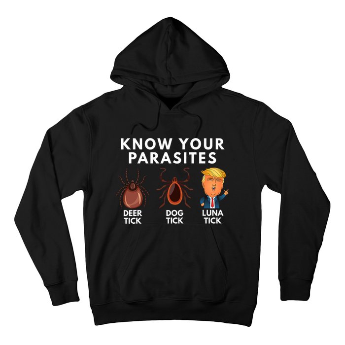 Know Your Parasites Deer Tick Dog Tick Luna Tick Anti Trump Hoodie