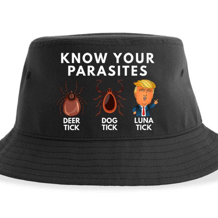 Know Your Parasites Deer Tick Dog Tick Luna Tick Anti Trump Sustainable Bucket Hat