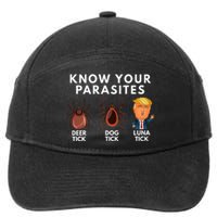 Know Your Parasites Deer Tick Dog Tick Luna Tick Anti Trump 7-Panel Snapback Hat