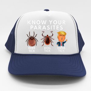 Know Your Parasites Deer Tick Dog Tick Luna Tick Anti Trump Trucker Hat