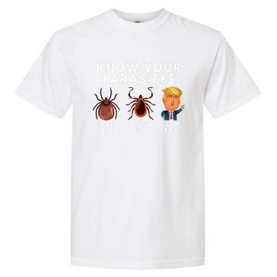 Know Your Parasites Deer Tick Dog Tick Luna Tick Anti Trump Garment-Dyed Heavyweight T-Shirt