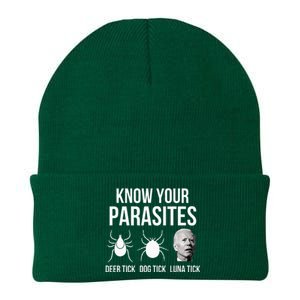 Know Your Parasites Anti Joe Biden Sucks Knit Cap Winter Beanie