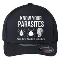 Know Your Parasites Anti Joe Biden Sucks Flexfit Unipanel Trucker Cap