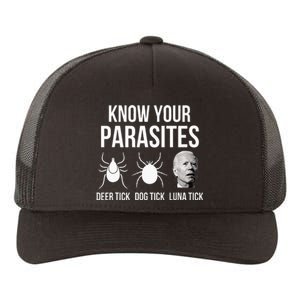 Know Your Parasites Anti Joe Biden Sucks Yupoong Adult 5-Panel Trucker Hat