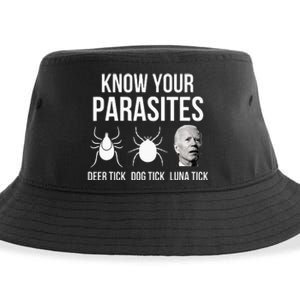 Know Your Parasites Anti Joe Biden Sucks Sustainable Bucket Hat