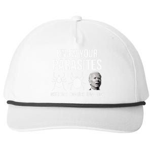 Know Your Parasites Anti Joe Biden Sucks Snapback Five-Panel Rope Hat