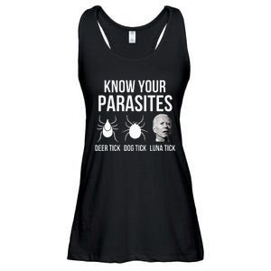 Know Your Parasites Anti Joe Biden Sucks Ladies Essential Flowy Tank