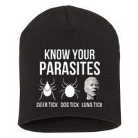 Know Your Parasites Anti Joe Biden Sucks Short Acrylic Beanie