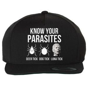 Know Your Parasites Anti Joe Biden Sucks Wool Snapback Cap