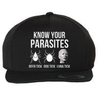 Know Your Parasites Anti Joe Biden Sucks Wool Snapback Cap