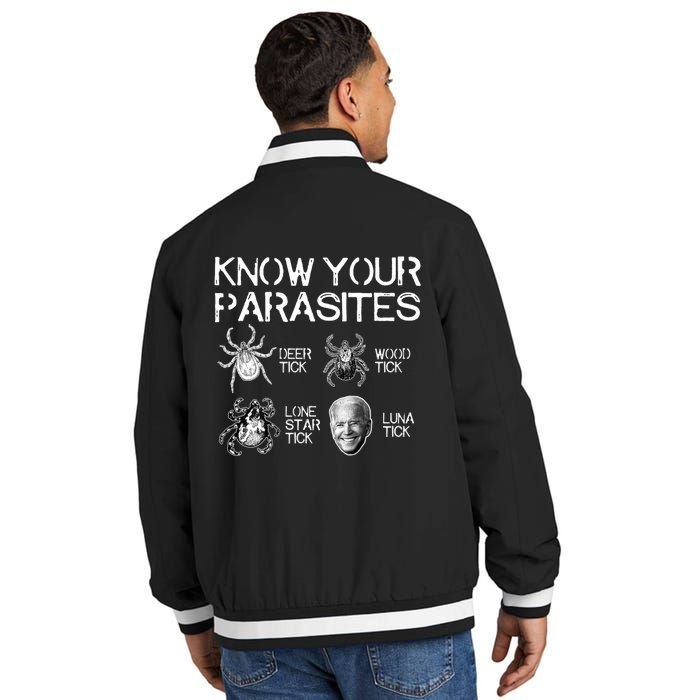 Know Your Parasites Tick Biden Insulated Varsity Jacket