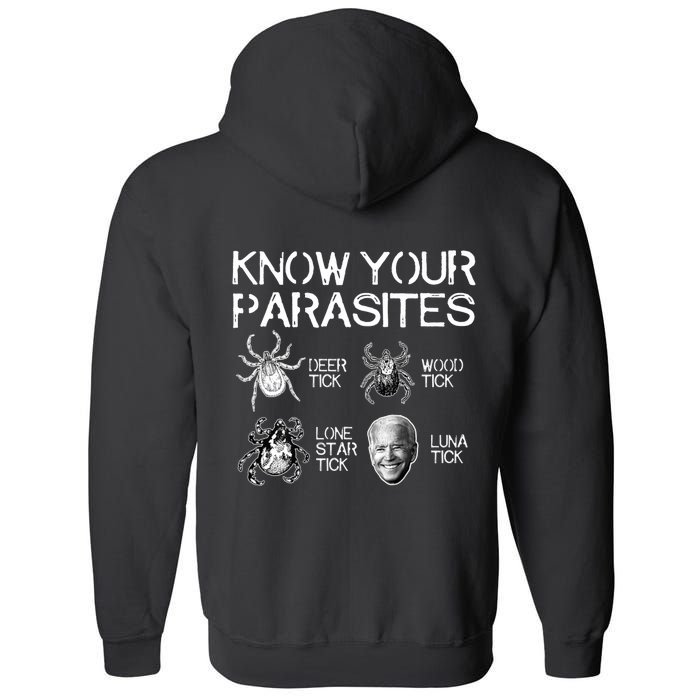 Know Your Parasites Tick Biden Full Zip Hoodie