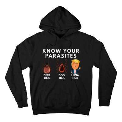 Know Your Parasites Deer Tick Dog Tick Luna Tick Anti Trump Hoodie