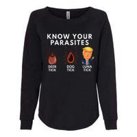 Know Your Parasites Deer Tick Dog Tick Luna Tick Anti Trump Womens California Wash Sweatshirt