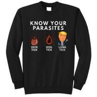 Know Your Parasites Deer Tick Dog Tick Luna Tick Anti Trump Tall Sweatshirt