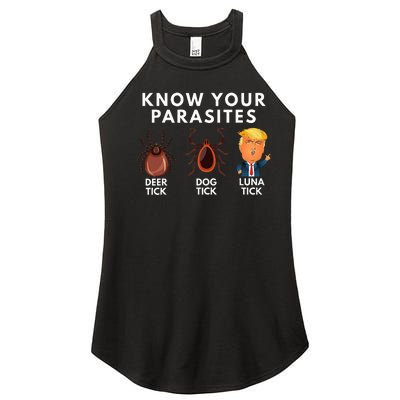 Know Your Parasites Deer Tick Dog Tick Luna Tick Anti Trump Women's Perfect Tri Rocker Tank