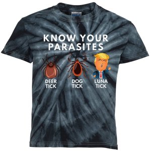 Know Your Parasites Deer Tick Dog Tick Luna Tick Anti Trump Kids Tie-Dye T-Shirt