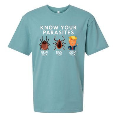 Know Your Parasites Deer Tick Dog Tick Luna Tick Anti Trump Sueded Cloud Jersey T-Shirt