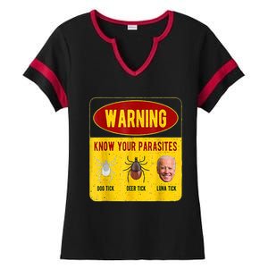 Know Your Parasites Joe Biden Ladies Halftime Notch Neck Tee