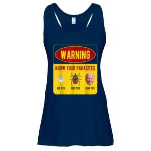 Know Your Parasites Joe Biden Ladies Essential Flowy Tank