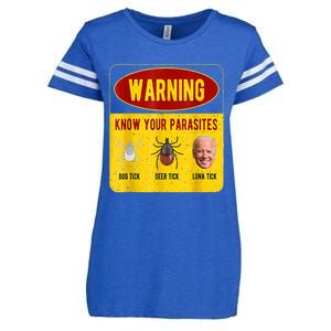 Know Your Parasites Joe Biden Enza Ladies Jersey Football T-Shirt