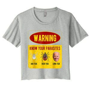 Know Your Parasites Joe Biden Women's Crop Top Tee