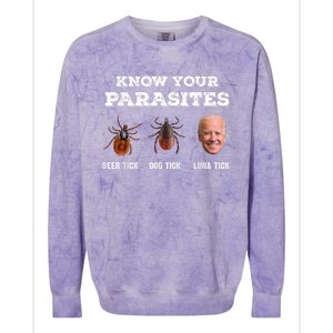 Know Your Parasites Joe Biden Colorblast Crewneck Sweatshirt