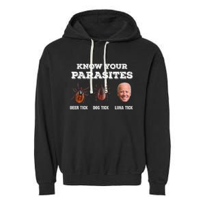 Know Your Parasites Joe Biden Garment-Dyed Fleece Hoodie