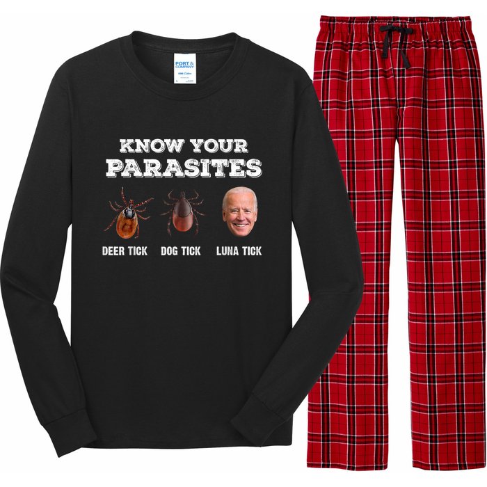 Know Your Parasites Joe Biden Long Sleeve Pajama Set