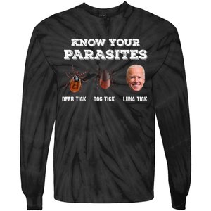 Know Your Parasites Joe Biden Tie-Dye Long Sleeve Shirt