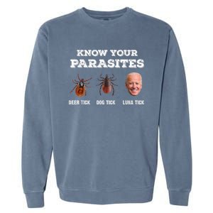 Know Your Parasites Joe Biden Garment-Dyed Sweatshirt