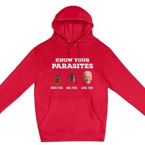 Know Your Parasites Joe Biden Premium Pullover Hoodie