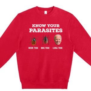 Know Your Parasites Joe Biden Premium Crewneck Sweatshirt