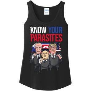 Know Your Parasites Shirt Trump Kim Jong Un Putin Funny Ladies Essential Tank