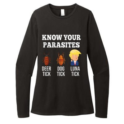 Know Your Parasites Antitrump Funny Luna Tick Resist Womens CVC Long Sleeve Shirt