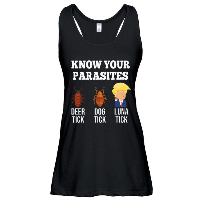 Know Your Parasites Antitrump Funny Luna Tick Resist Ladies Essential Flowy Tank