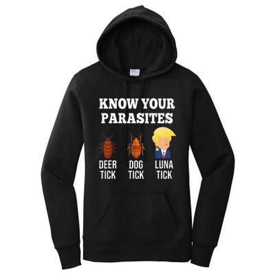 Know Your Parasites Antitrump Funny Luna Tick Resist Women's Pullover Hoodie