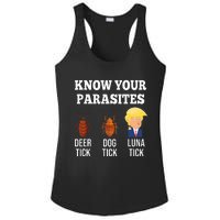 Know Your Parasites Antitrump Funny Luna Tick Resist Ladies PosiCharge Competitor Racerback Tank