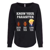 Know Your Parasites Antitrump Funny Luna Tick Resist Womens California Wash Sweatshirt