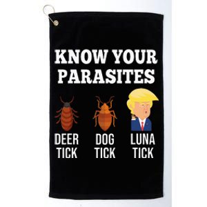 Know Your Parasites Antitrump Funny Luna Tick Resist Platinum Collection Golf Towel