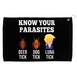 Know Your Parasites Antitrump Funny Luna Tick Resist Grommeted Golf Towel