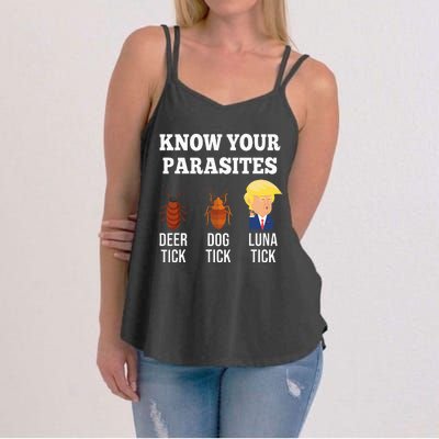 Know Your Parasites Antitrump Funny Luna Tick Resist Women's Strappy Tank