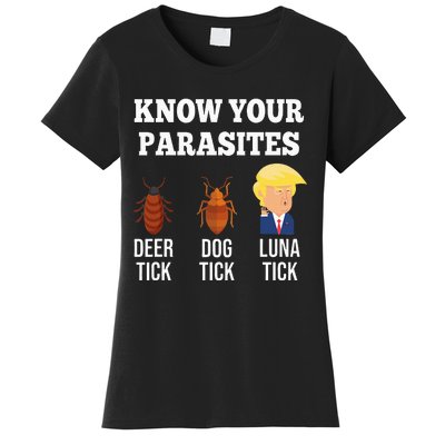 Know Your Parasites Antitrump Funny Luna Tick Resist Women's T-Shirt