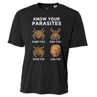 Know Your Parasites Anti Joe Biden Funny (Front) Cooling Performance Crew T-Shirt