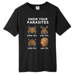 Know Your Parasites Anti Joe Biden Funny (Front) Tall Fusion ChromaSoft Performance T-Shirt