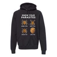 Know Your Parasites Anti Joe Biden Funny (Front) Premium Hoodie