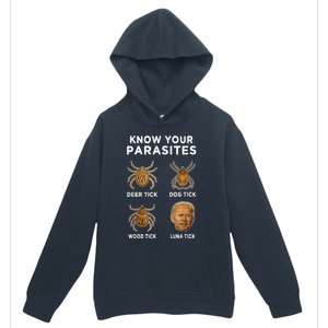 Know Your Parasites Anti Joe Biden Funny (Front) Urban Pullover Hoodie