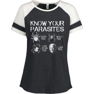 Know Your Parasites Tick Biden Classic Enza Ladies Jersey Colorblock Tee